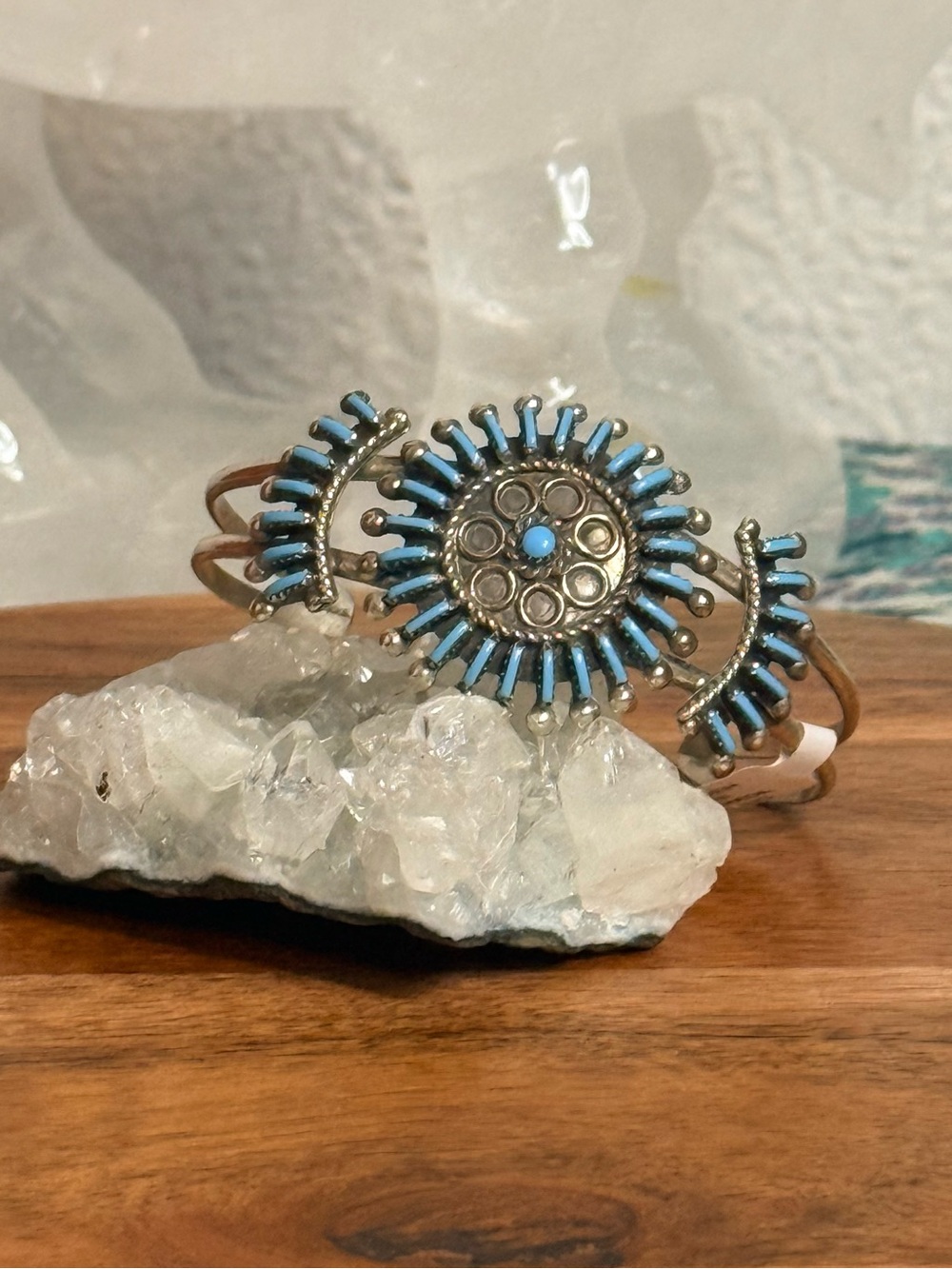 Philander Gia - Zuni Handmade Needlepoint Cuff Bracelet - Picture 6 of 10